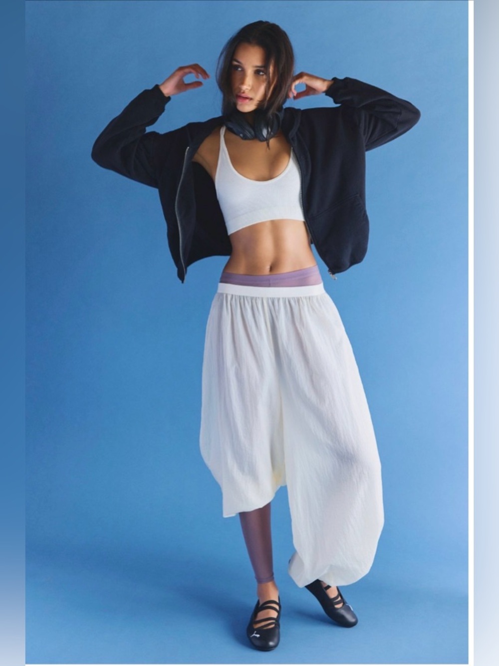 Fp Movement Sheer Balloon Pants in White